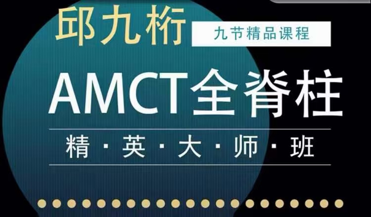 ❤️【康复系列】邱九桁AMCT全脊柱精英线上精品课9集视频