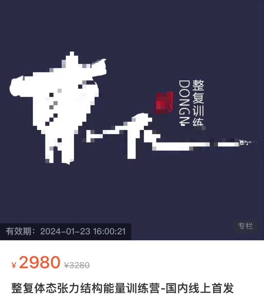 整复体态张力结构能量训练营