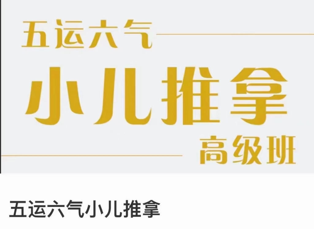 王存乐五运六气子午流注子午运气小儿推拿初中高课程