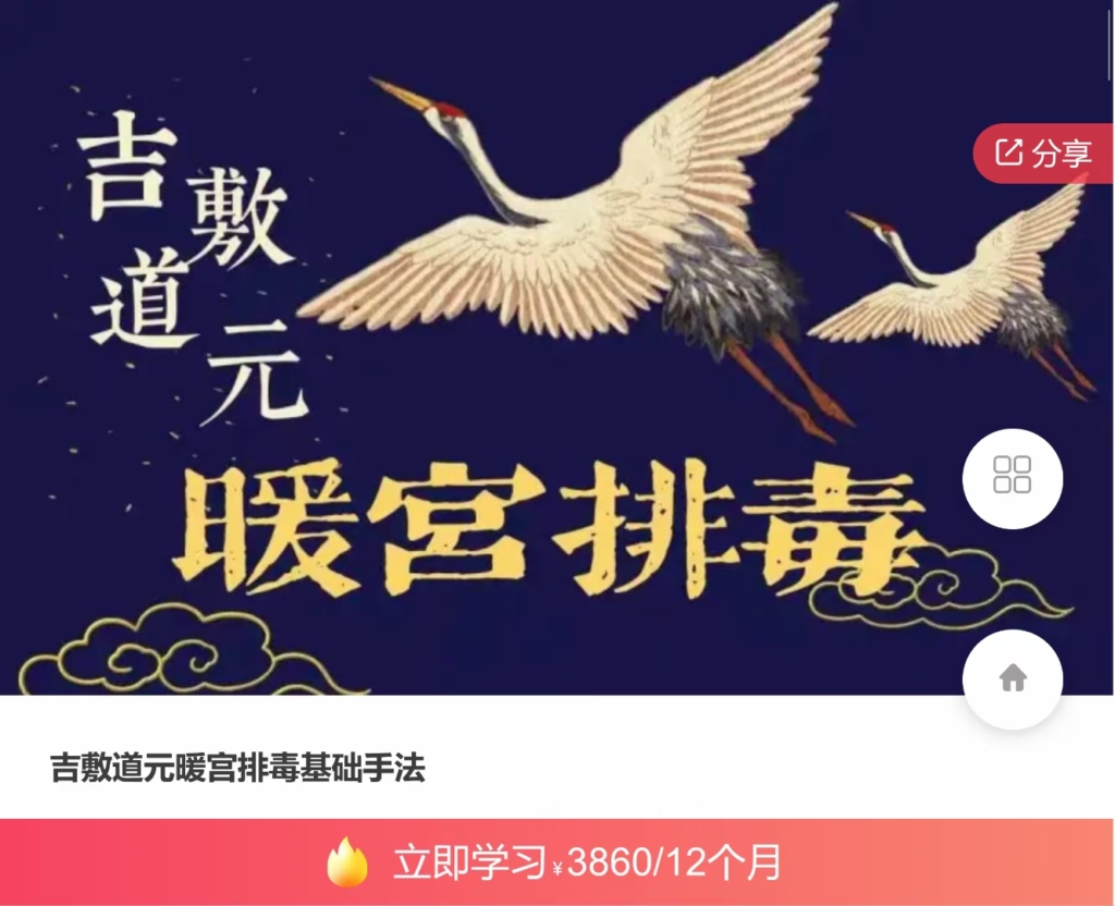 吉敷道元暖宫排毒基础手法 全8讲视频课